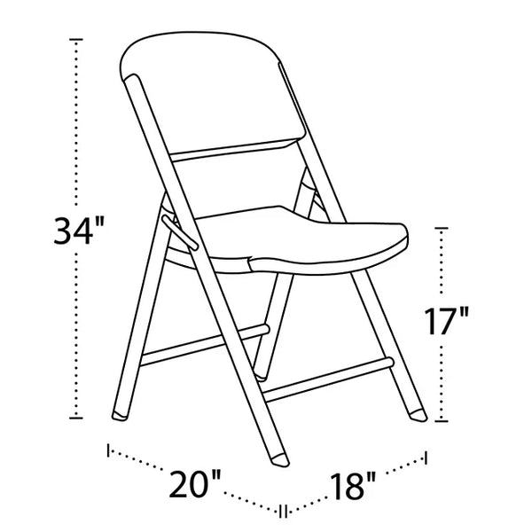 Indoor & Outdoor Folding Chair- White