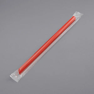 Choice 9" Red Pointed Wrapped Straw - 1600/Case