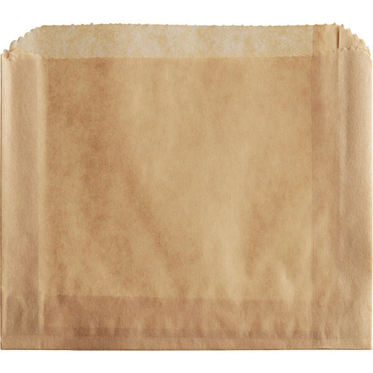 Carnival King 5" x 1" x 4" Large Kraft French Fry Bag - 2,000/Case