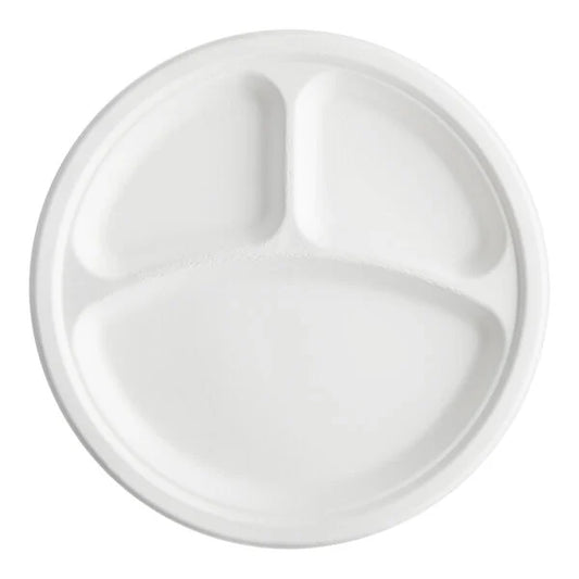 3-compartment Paper Plates (10", 500ct)