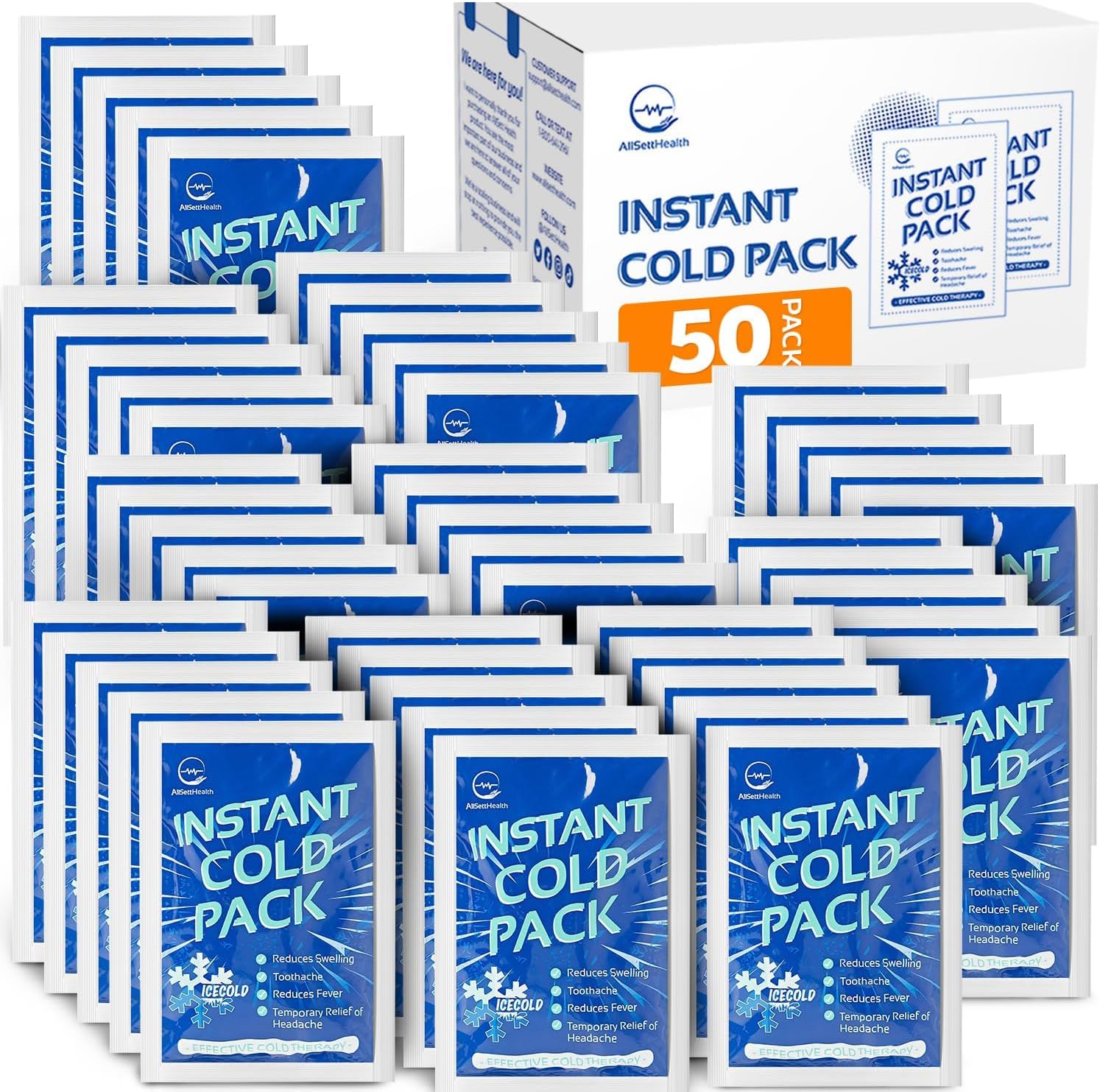 Instant Cold Pack (6”x 4.5”) – Set of 50