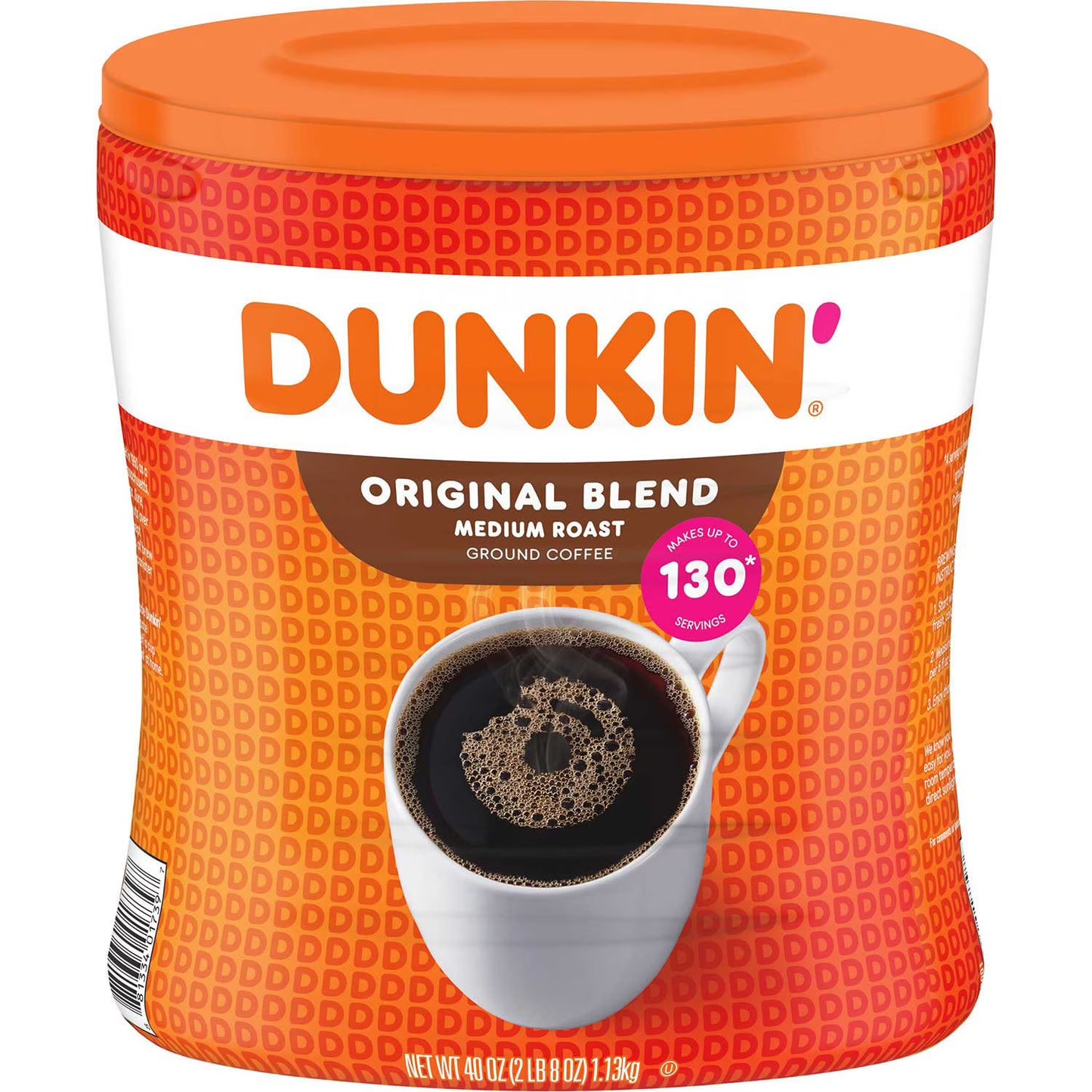 Dunkin' Donuts Original Blend Ground Coffee, Medium Roast, 40 oz.