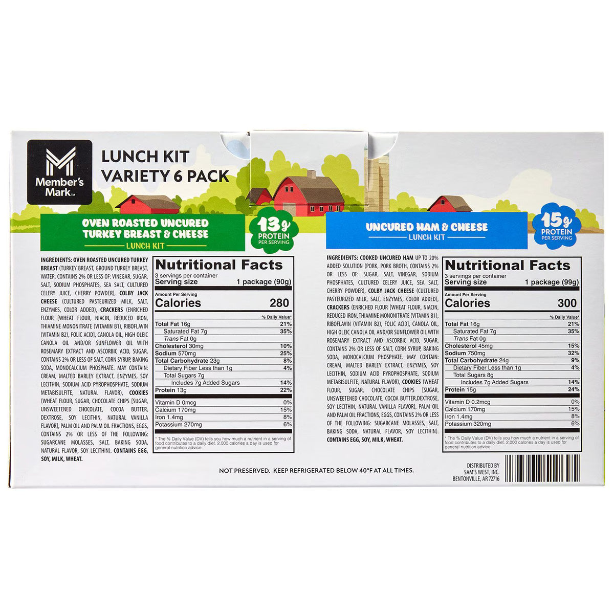 Ham & Turkey Lunch Kit, 6 pk.