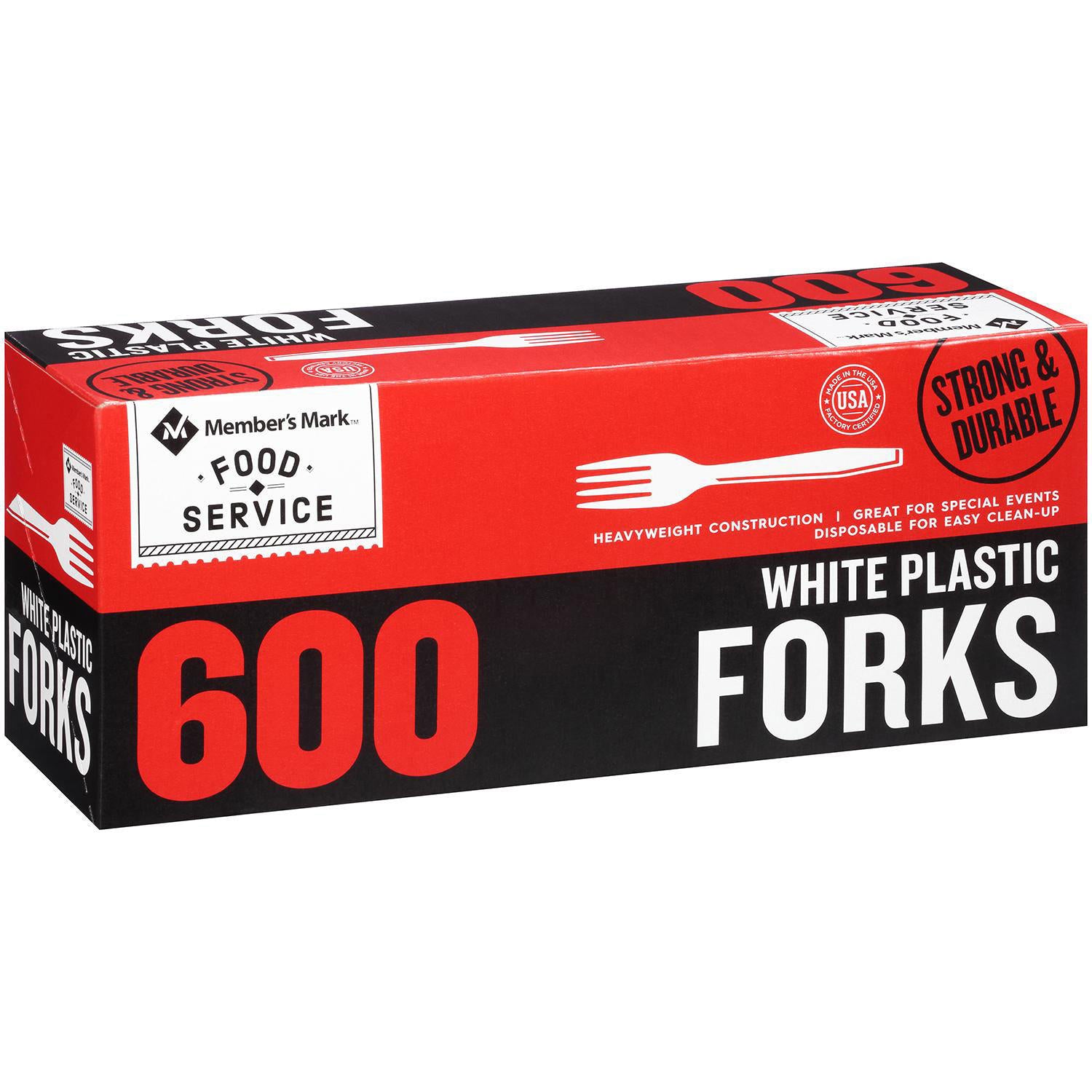 White Plastic Forks (600ct)