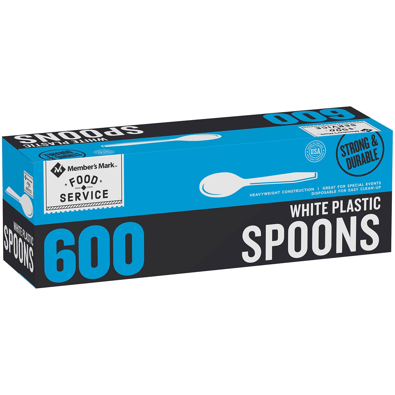 White Plastic Spoons (600ct)