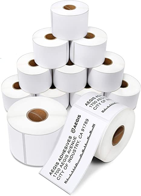 Direct Thermal Labels (12 Rolls, 350/Roll)- 2 ¼" X 4"