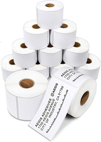 Direct Thermal Labels (12 Rolls, 350/Roll)- 2 ¼" X 4"