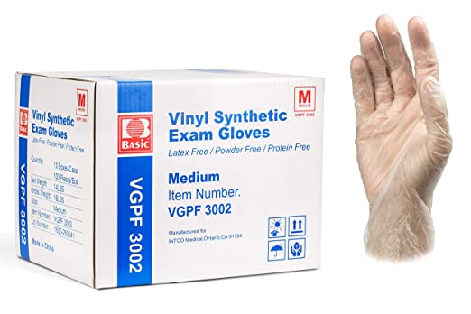 Powder Free Vinyl Gloves ( 100 per box)